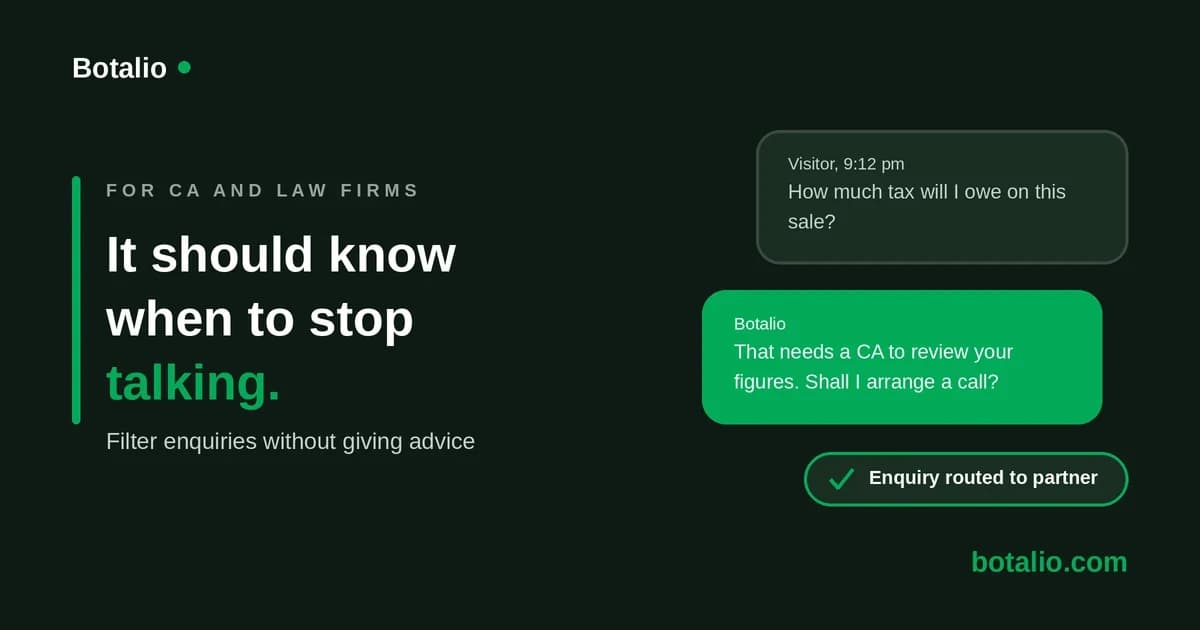 Cover Image for Best AI Chatbot for CA Firms and Law Firms in India (2026)