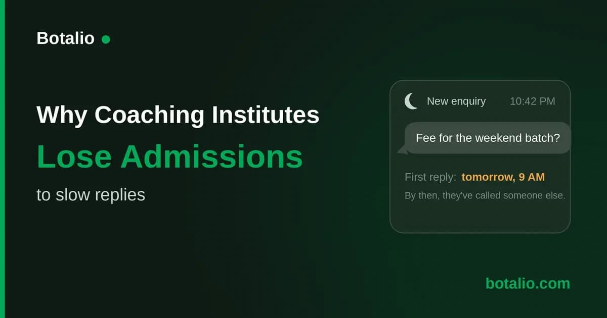 Cover Image for Why Coaching Institutes Lose Admission Enquiries